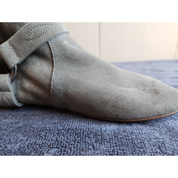 Isabel Marant Suede Etoile Moto Boots Size 38 / US 7.5 Olive Green - Picture 11 of 16